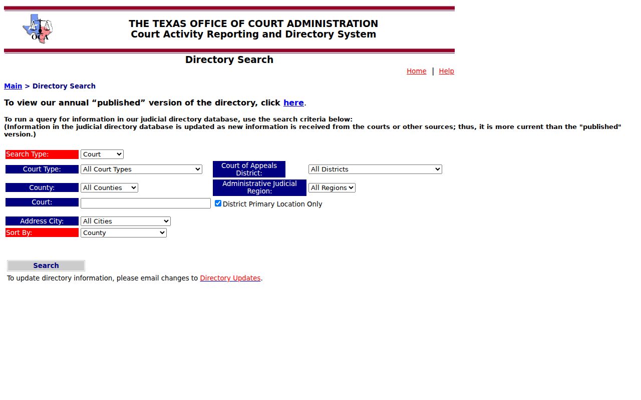 Jones County warrant search guidance, Texas Judicial Directory court filters