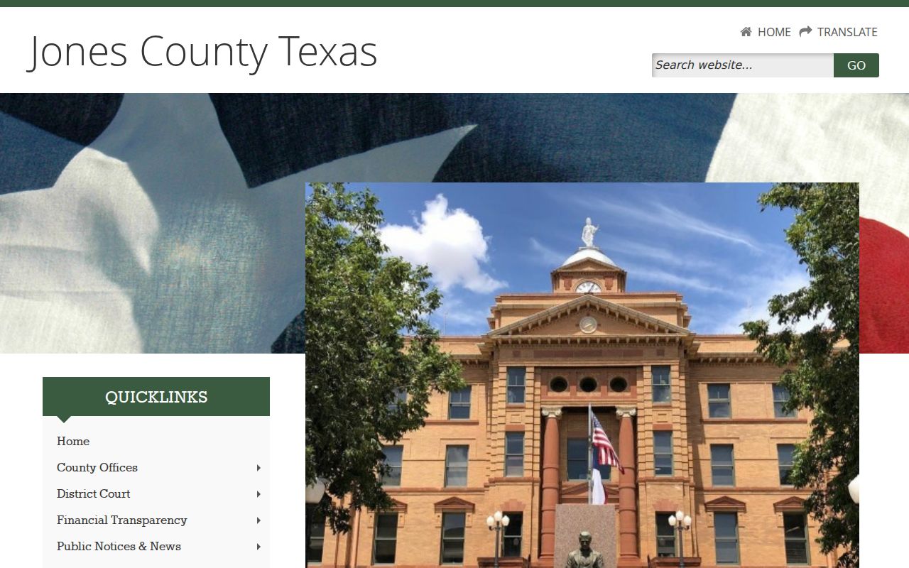 Jones County warrant records, county courthouse information and public office routing